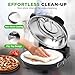NutriChef Electric Pizza Oven | 1200W Countertop Pizza Maker with Temperature Control & Thermometer | Viewing Window for Precise Cooking | Heats up to 800˚F | Easy to Clean Non-Stick Coating (Black)