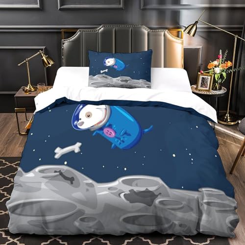 Parure de lit chiot de l'espace 3D avec impression textile haute définition - 4