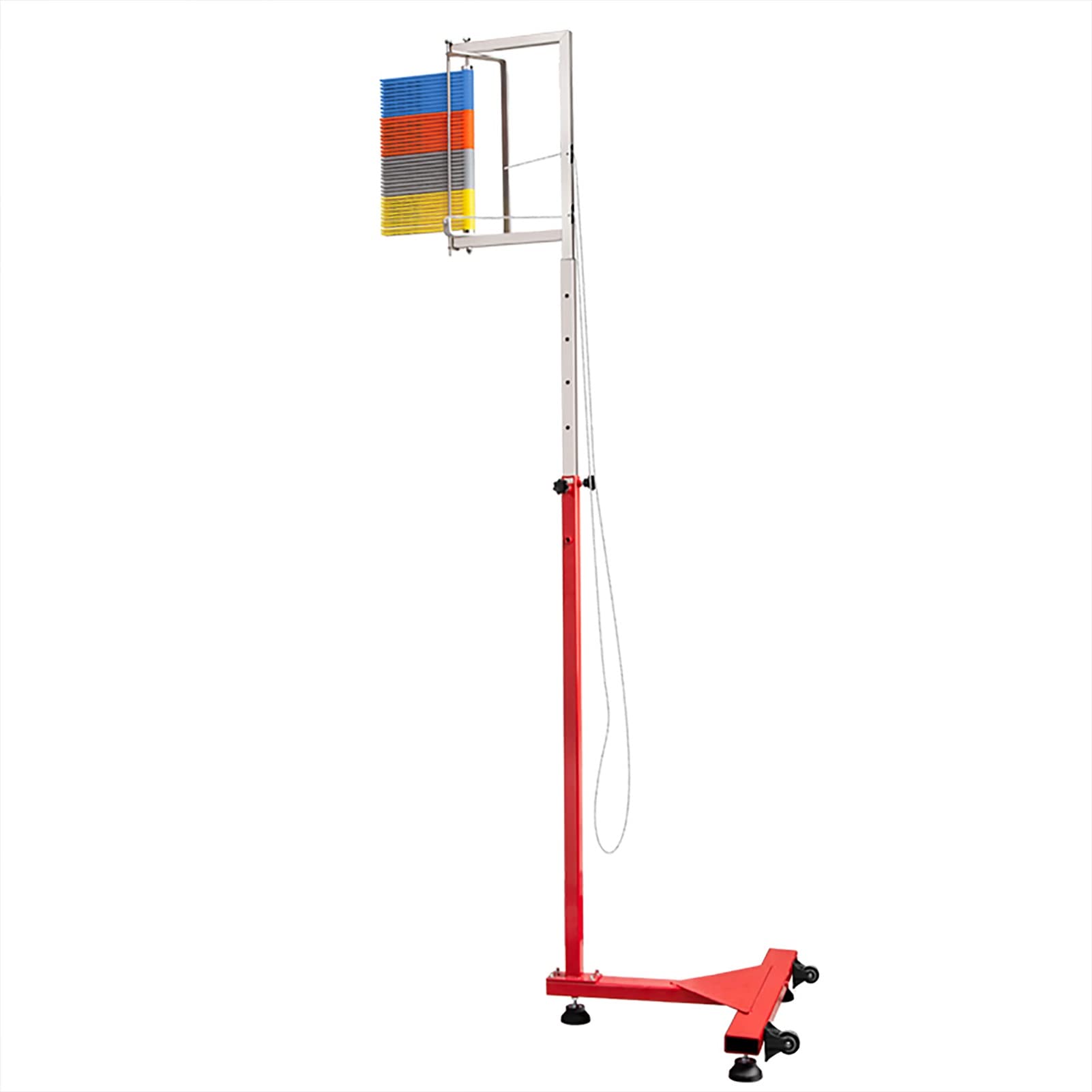 Vertikaler Sprungtester Vertikales Sprungmessgerät mit Rädern, Erhöhen Sie Die Testergeräte Der Sprunghöhen, Vertikale Challenger -Maschinenvolleyball -Trainingshilfe(Colorful Vanes)