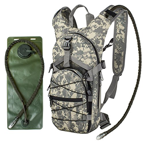 G4Free Mochila Táctica de Hidratación con Vejiga de Agua de 3L para Senderismo Ciclismo
