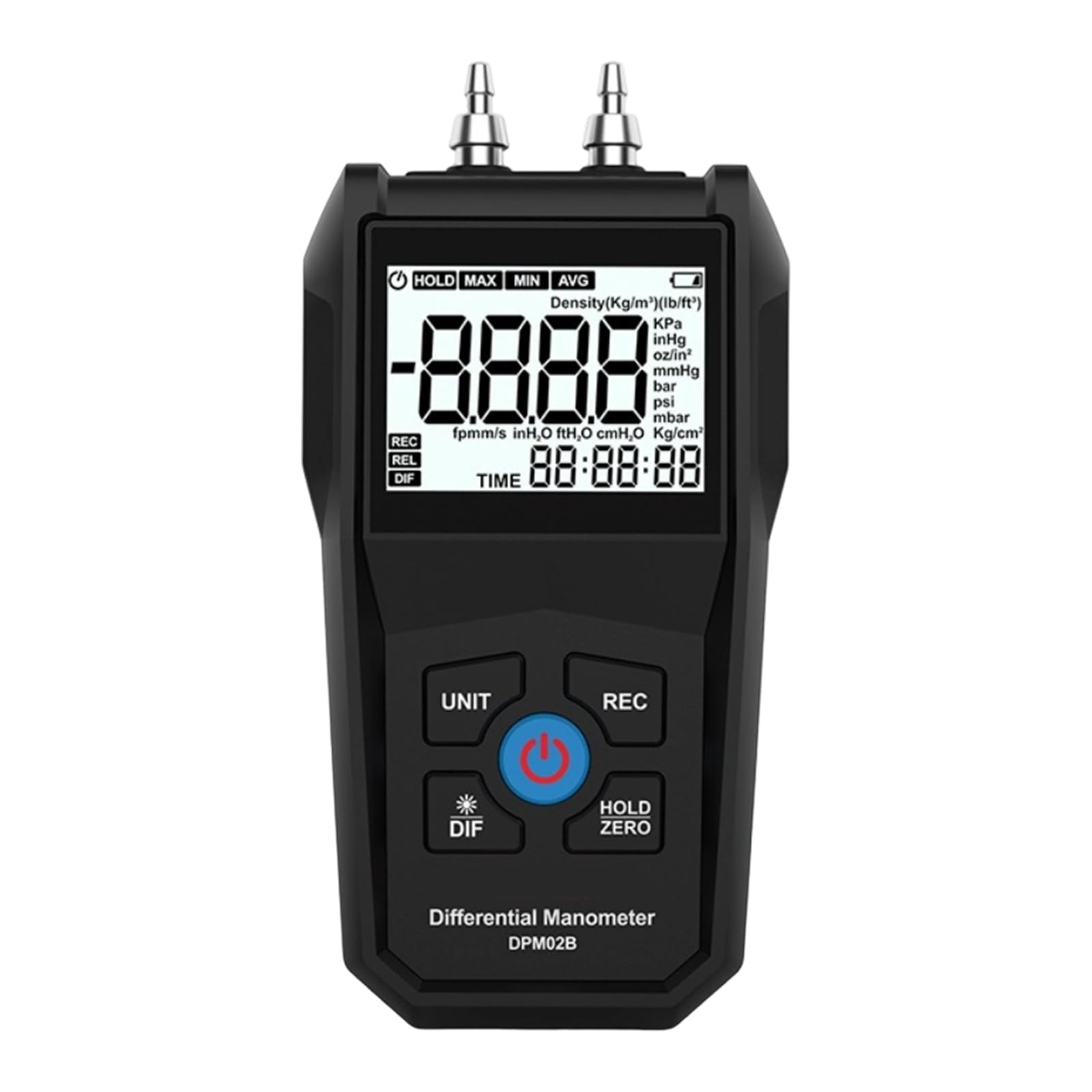 Manometer Air Pressure Meter with Backlight Screen with 11 Selectable Units of Differential Pressure Gauge Differential Gauge HVAC