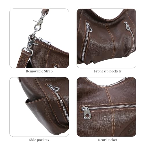 Bolso Hobo de Cuero para Mujer miniatura 6