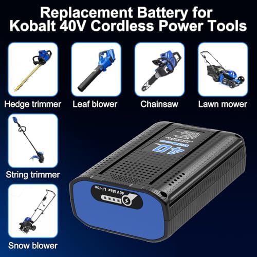 LiBatter Replacement for Kobalt 40V Battery 4.0Ah 1Pack, for 40V Kobalt Battery KB240-06 KB2540C-06 KB240-03 KB440-03, Compatible with Kobalt 40V Max Chargers&Cordless Power Tools - 3