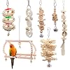 LINGSFIRE Papegaai Speelgoed Set 7 Packs Huisdier Vogel Speelgoed Houten Opknoping Stand Ladder Vogel Swing…
