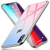 ESR Mimic Tempered Glass Case for iPhone Xs Max，9H Tempered Glass Back Cover [Mimics The Glass Back of iPhone] + Soft Silicone Bumper [Shock Absorption] for iPhone 6.5 inch(Skyfire gem)…