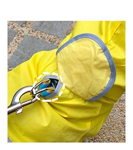 3°Amy Impermeabile Cane Yellow Dog Raincoat