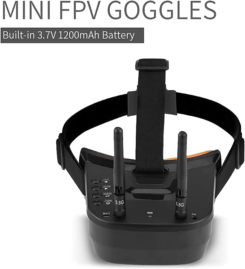 Get Special Price fosa 5.8Ghz Mini FPV Goggles 3 Inch 40CH FPV Video Headset Glasses 480 320 LCD Screen with Double RP-SMA Antenna and Built-in 1200mAh Battery for FPV Racing Drone Quadcopters