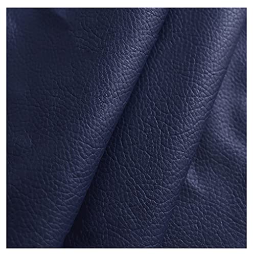 Cuir synthétique PU bleu foncé résistant pour réparation de canapé