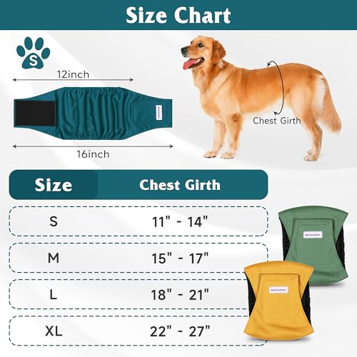 Image of 4 Pack Dog Diapers Male Reusable, High Absorbing Dog Wraps, Belly Bands for Male Dogs with Incontinence or Frequent Urination(Large, Orange & Gray)
