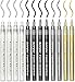 0.7mm Acrílico Pintura rotulador (4 negros 4 blancos 2 dorados 2 plateados),Rotuladores de pintura acrílicapara pintar