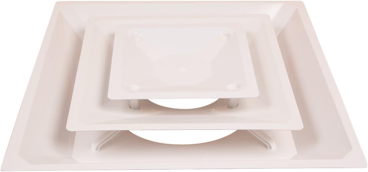 Eger Products EA312W-SP White 12 Inch Duct Ceiling Diffuser