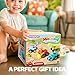 JOYIN Baby Car Toy for 1 2 3 Years Old Boys Girls, Dinosaur Truck Toys for Toddlers, Transforming Robot for Toddlers, 4 Pack Construction Vehicles Set, Dinosaur Racing Car Playset, Press & Go