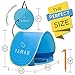 Tamar Baby Beach Tent: Toddlers and Tots Blue Pop-Up Sun Shelter with mini Pool and Detachable Shade, Lightweight, 50 SPF UV Protection with Carry Bag and A Bonus Baby Swimming Ring