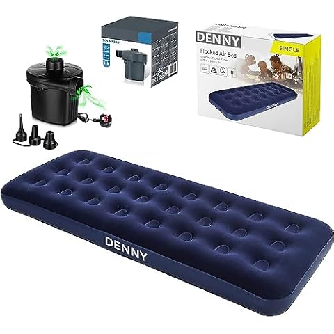 DENNY Waterproof Single Airbed with Electric Pump Cover