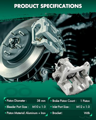 Image of SCITOO - Rear Right Disc Brake Caliper Assembly w /Bracket For Audi