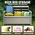 EconoHome 3 Seat Outdoor Storage Bench - 90 Gallon Capacity - Weatherproof Resin Bench for Patio, Porch, Garden, Yard, Pool Area - Furniture for Pool Accessories, Gardening Tools, Toys
