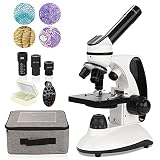 40~2000x Microscope for Kids, Adults, Students, Beginners-Compound Monocular Microscope with Storage