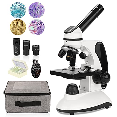 40~2000X Microscope For Kids, Adults, Students, Beginners-Compound Monocular Microscope With Storage Bag, Slides, Phone Adapter-For School, Home Education, Science Lab #TOP27