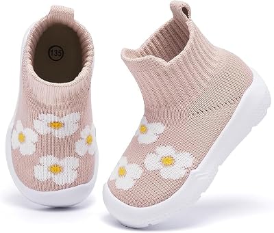 MORENDL Toddler Sock Shoes - Non-Slip Baby Walking Shoes and Infant Slippers for Boys & Girls, Beige...
