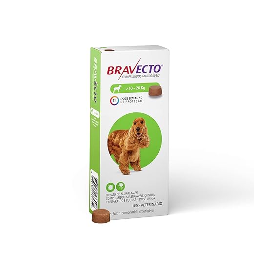 Remédios para pulgas e carrapatos: conheça os melhores e saiba como escolher 16 Bravecto Cães de 10 até 20kg Bravecto para Cães, 10 a 20kg,