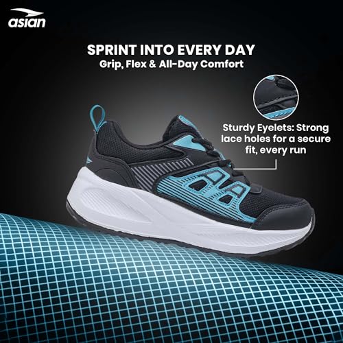Image of ASIAN Adventure-56 Kids Running Shoes | Stylish Sports Sneakers with Memory Foam, Breathable Mesh Shoes | Anti-Slip Grip Sole for Daily Use, School & Travel