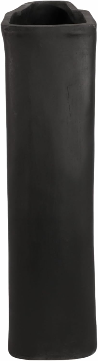 Sophisticated Tall Ecomix Vase for Living Room Decor - Sculptural Home Display Accent with Asymmetrical Form - Flower Vase for Room, Bedroom, House, Office, and Table Placement - 18", Black & Ivory