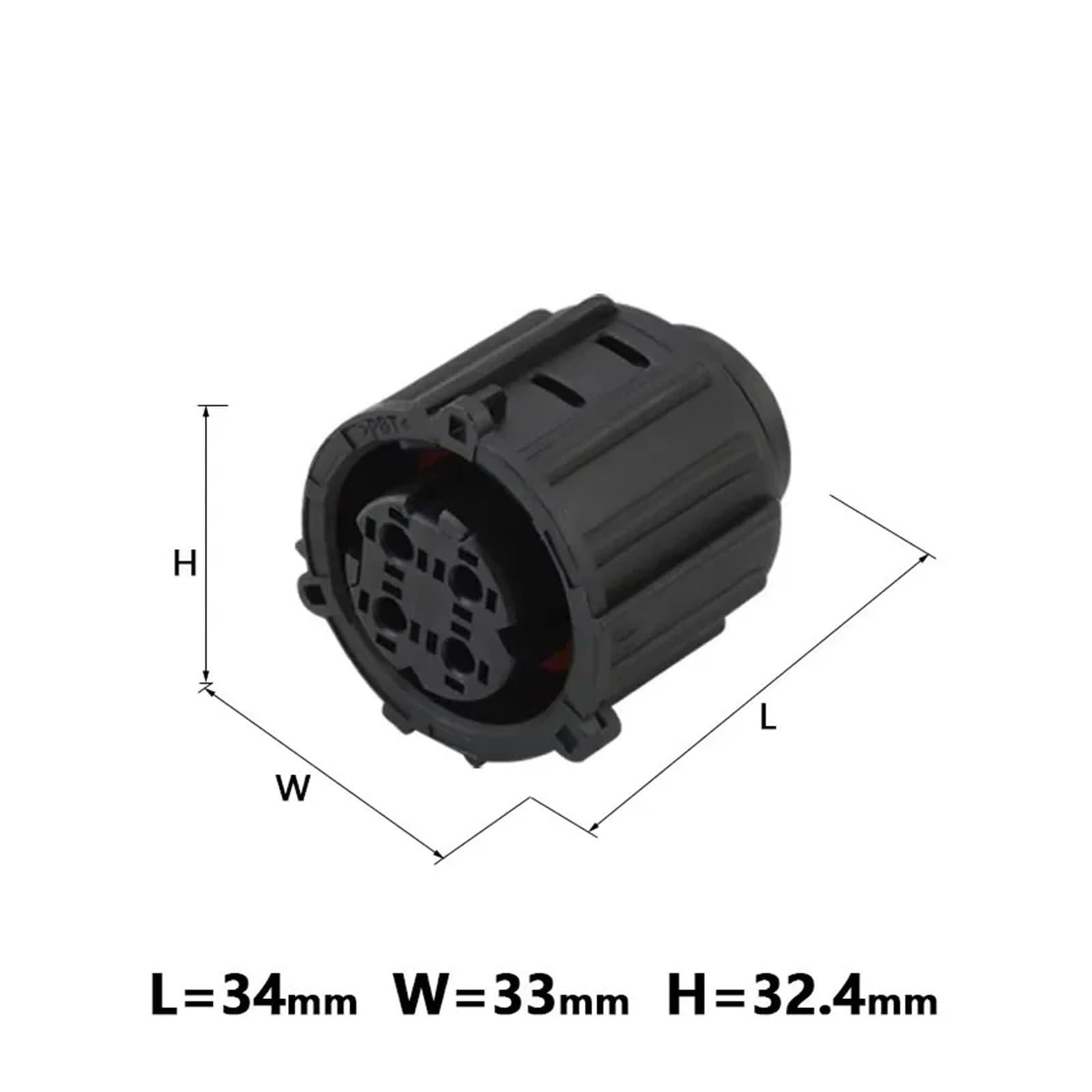 1-20SET DJ3043YB-2.5-11/21 Wasserdichter Auto-Stecker, 4-poliger Kfz-Stecker, Famale-Stecker, inklusive Anschlussdichtung(Male,20 Sets)