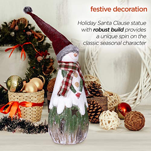 Alpine Corporation Wtj217 Christmas Country Snowman Tea Light Holder, Indoor And Outdoor Festive Home, Garden, Lawn Holiday Décor, Multi #TOP6