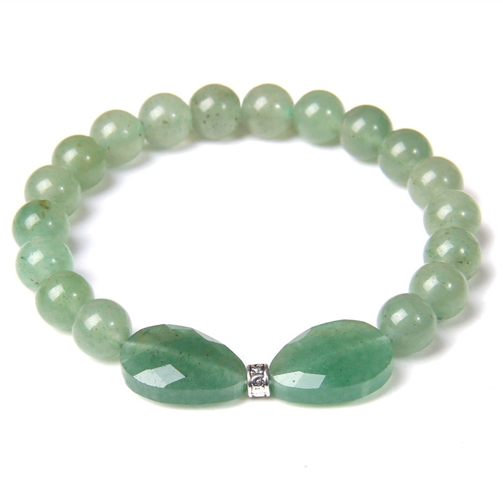 WXKAGF Bracciale in Pietra Naturale Bracciale in Pietra Naturale da 8 mm Bracciale con Perline Reiki Quarzo Rosa Avventurina Ametiste Braccialetti con ciondoli in Cristallo Bracciale Gioielli