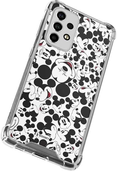 Skinit Clear Phone Case Compatible with Galaxy A53 5G - Officially Licensed Disney Mickey Mouse Face Pattern Design