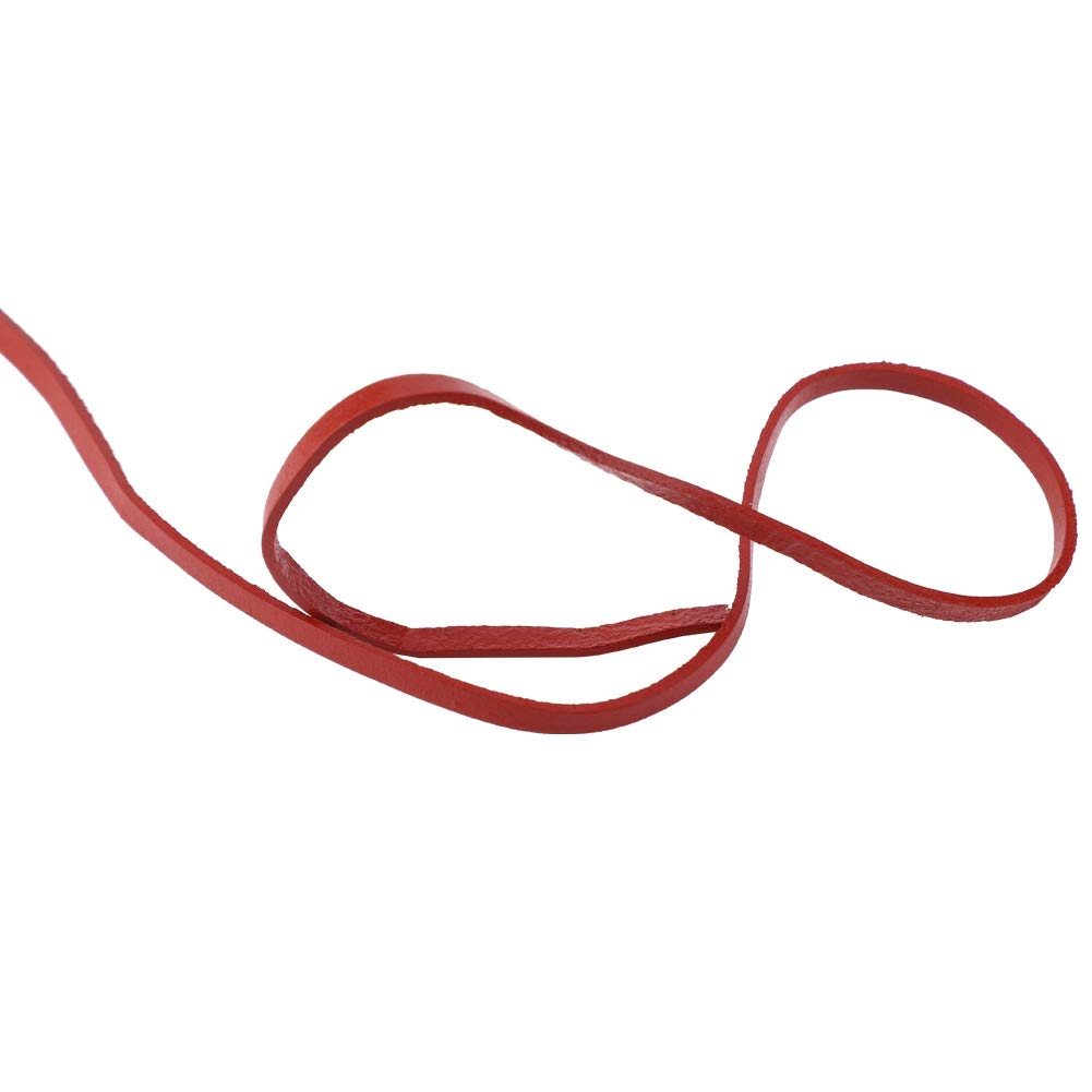 Cordon plat en cuir de 100 m de long, cordon tressé en cuir de première qualité pour travaux d’artisanat, 3 mm de large et 1 mm d’épaisseur – cordon de bricolage pour la (Brun rouge 3mm*1mm100 mètres)