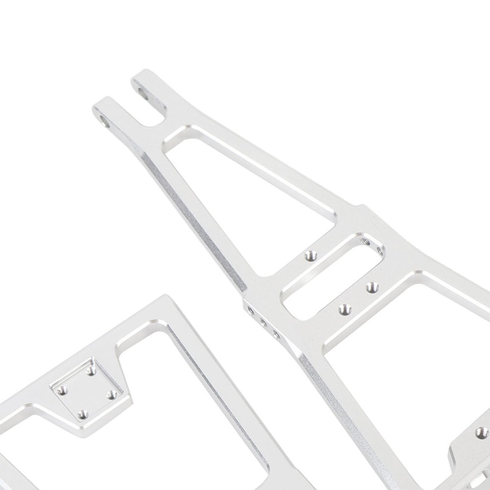 Zestaw do budowy ciężarówki i przyczepy zdalnie sterowanej dużej wiązki tylnego wspornika holowniczego ramię przyczepy do wspinaczki 1/10 (srebrny)