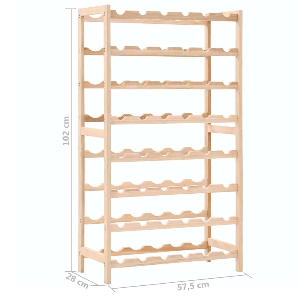 Regał na wino z drewna cedrowego, 57,5 x 28 x 102 cm, z 8 poziomami na maks. 48 butelek wina, trwały uchwyt na butelki, idealny do kuchni, jadalni, piwnicy, baru domowego i gastronomii