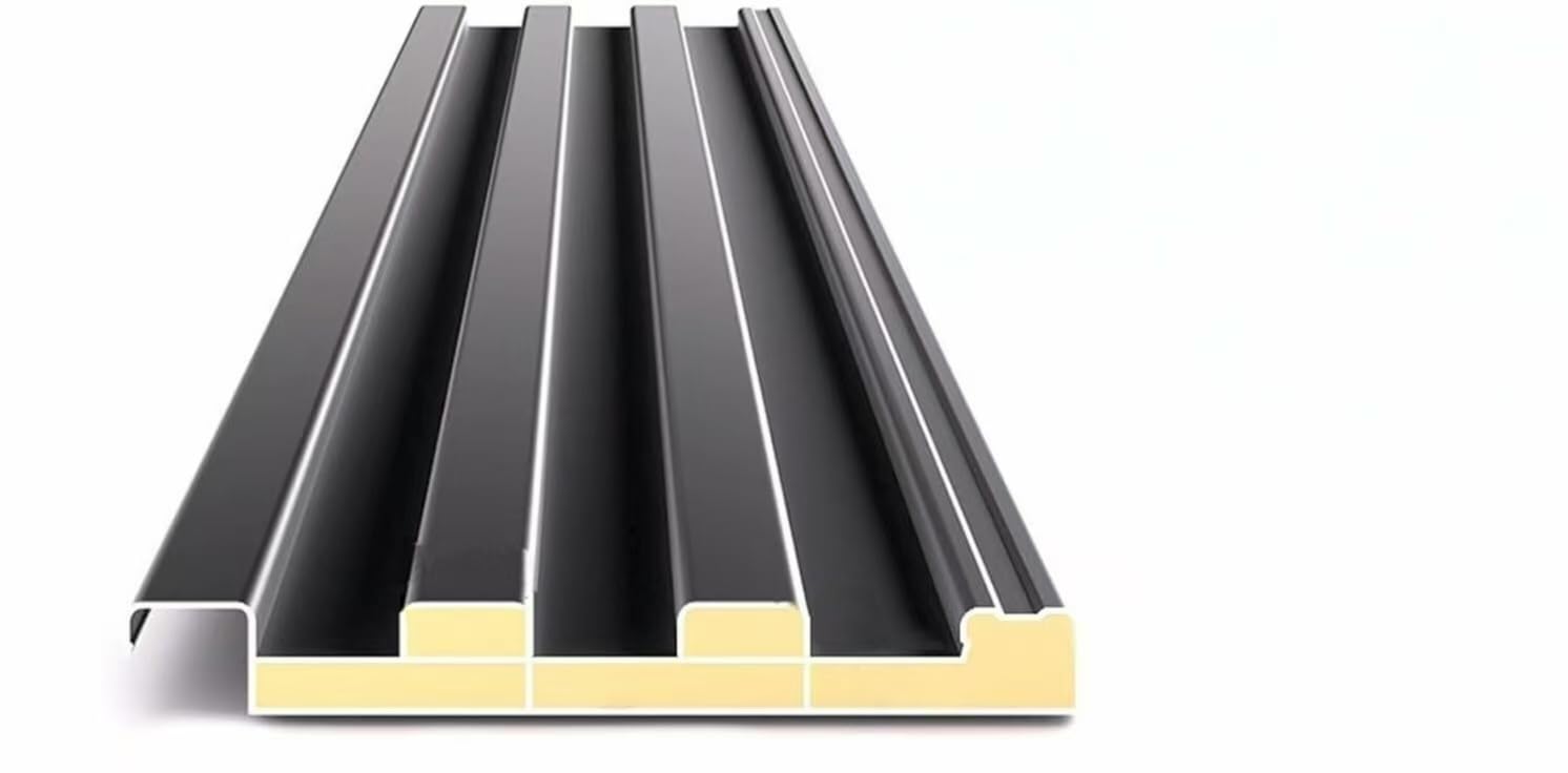 Aluminum Roofing Panels - 6 Pack Insulated Corrugated Roof Sheets in Gray for Durable Ceiling Decoration(130cm)
