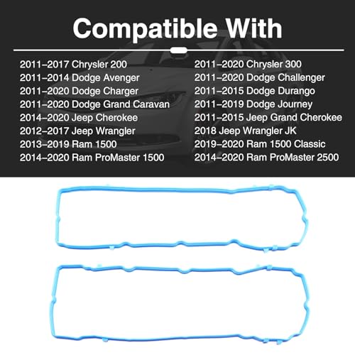 Image of VS50805R Valve Cover Gasket Seal &MS97204 Intake Manifold Gasket for Dodge Avenger Challenger 3.6L 2011-2022,Chrysler 200 300,Durango Grand Caravan Journey Jeep Cherokee,Wrangler,Ram 1500 5184596AE