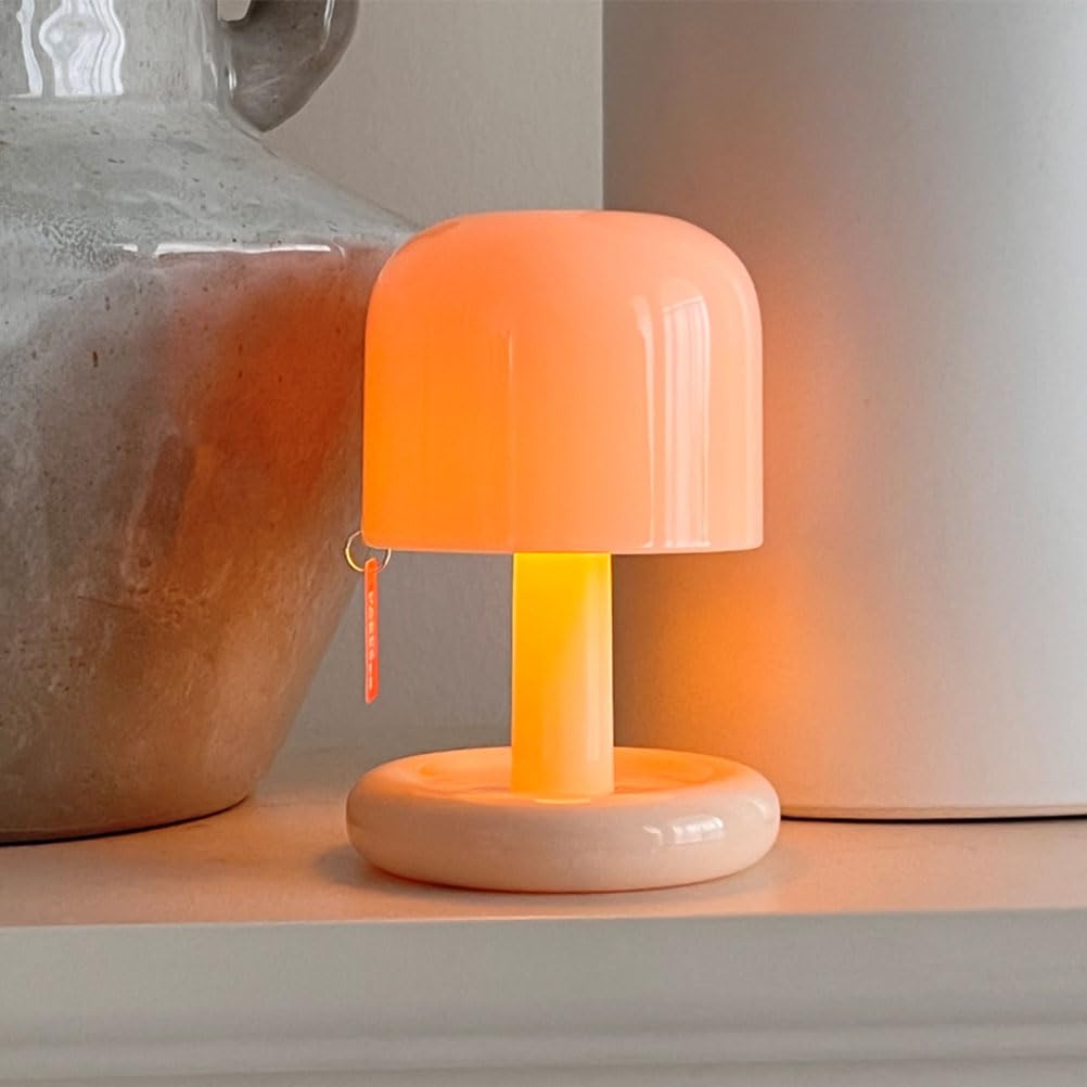 Lampa ścienna LED z przełącznikiem, bezprzewodowa, ładowana przez USB, mini akrylowa lampa stołowa z ciepłym światłem, do sypialni, jadalni, kawiarni