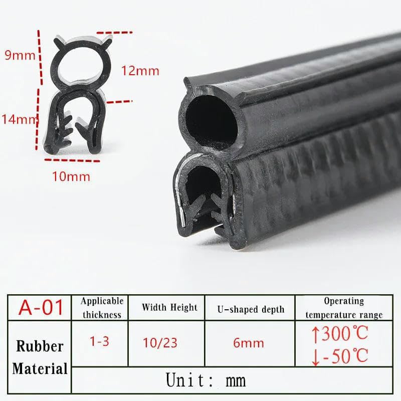 Bandes de protection en caoutchouc EPDM pour capot de voiture SUV 1 m personnalisables J13-1M