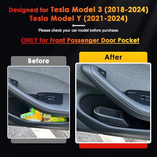 Image of for Tesla Model Y Trash Can Tesla Model 3 Trash Bin for 2018-2024 Tesla Small Car Trash Can for Side Door Model 3 Front Right Door Trash Garbage Bin w /Lid (Tesla Right Side)