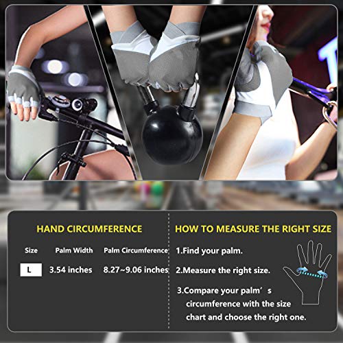 image for nononfish Exercise Gloves for Women Fingerless for Weight Lifting, Cyc