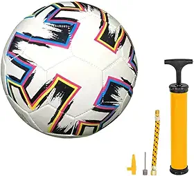 Kit Bola de Futebol Campo Tamanho 5 + Bomba de Ar Resistente