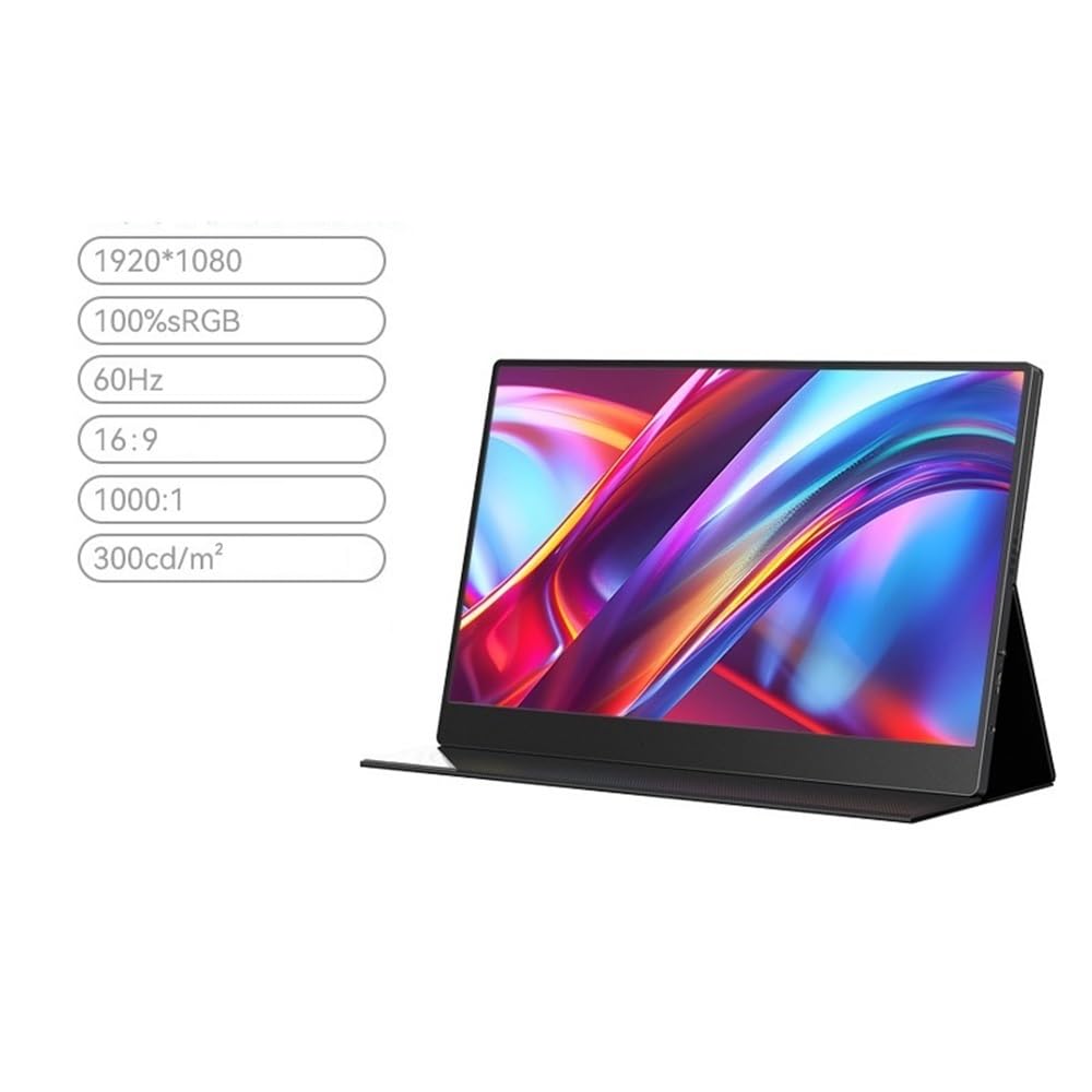 Monitor portatile da 15 pollici Full HD (1080p) 1920 x 1080, connettività USB-C, secondo schermo Monitor per Smart Working