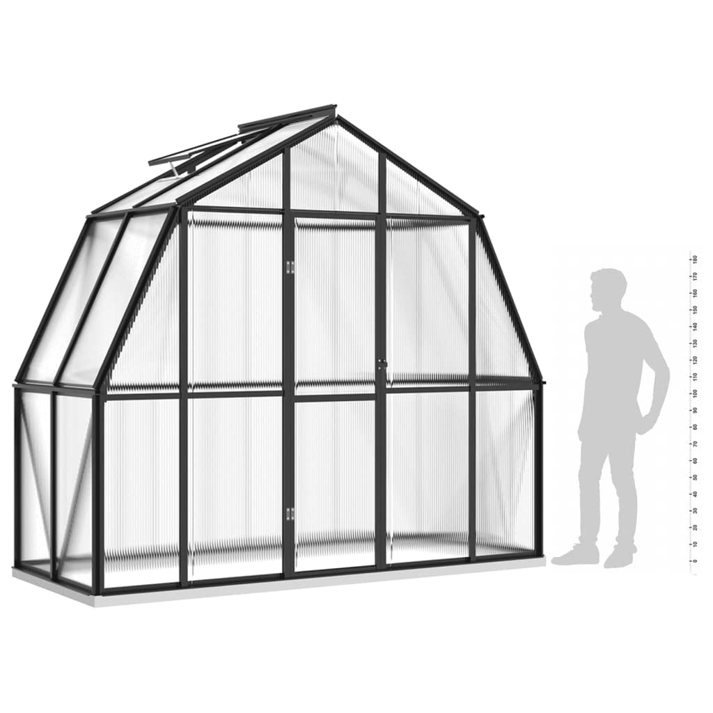 Produkty do domu - szklarnia z ramą podstawy antracyt 3,3 m aluminium