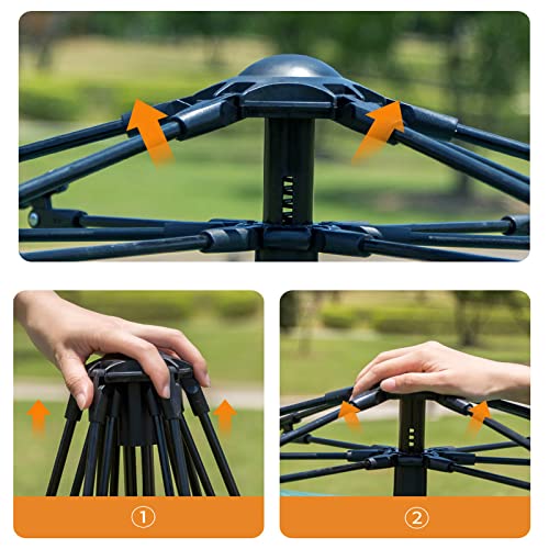 Carpa impermeable para camping 4 personas HUHJYUGE miniatura 6