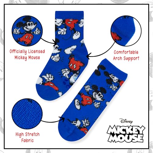 Mickey Mouse Infant Socks - 10 Pack with Anti-Slip Grippers for Ages 6-24 Months2
