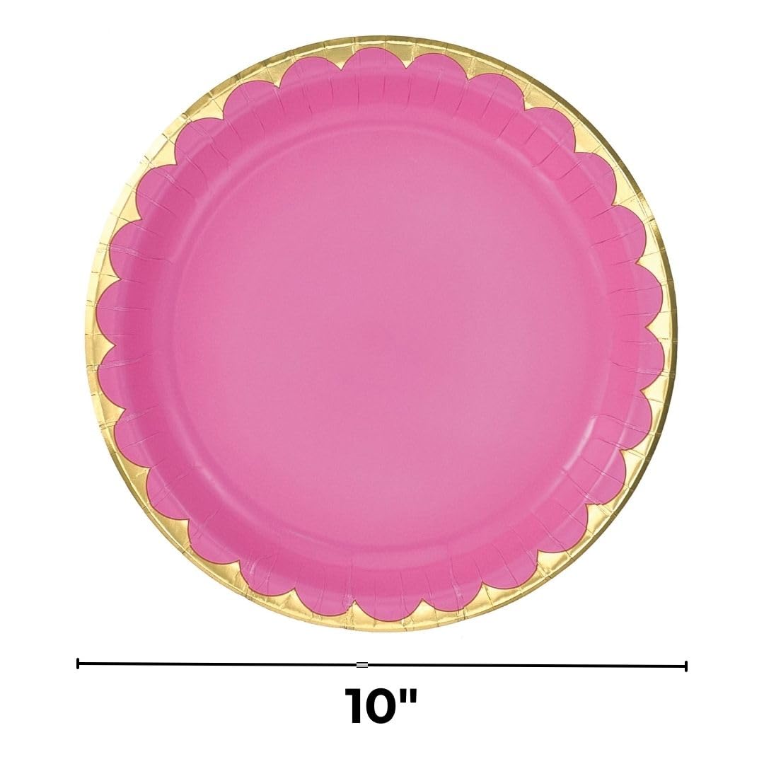amscan Piatti di carta rotondi metallizzati neri (25,4 cm), confezione da 8, resistenti ed eleganti, per feste ed eventi