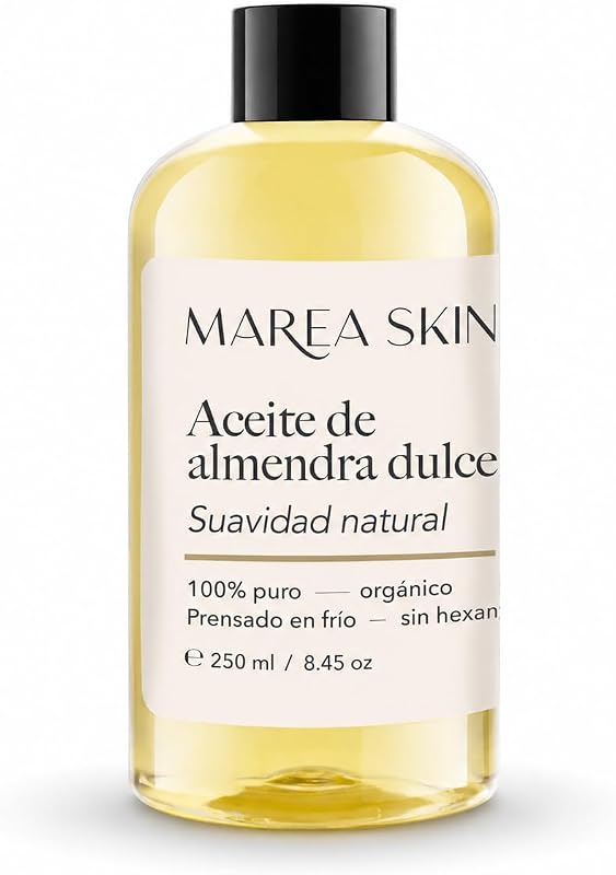 Marea Skin Óleo de Amêndoas prensado a frio, 100% puro, 250 mL