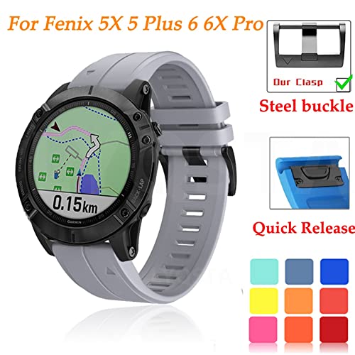 Correa para Garmin Fenix 6 5 22mm, silicona Easyfit para reloj inteligente Forerunner 935 2