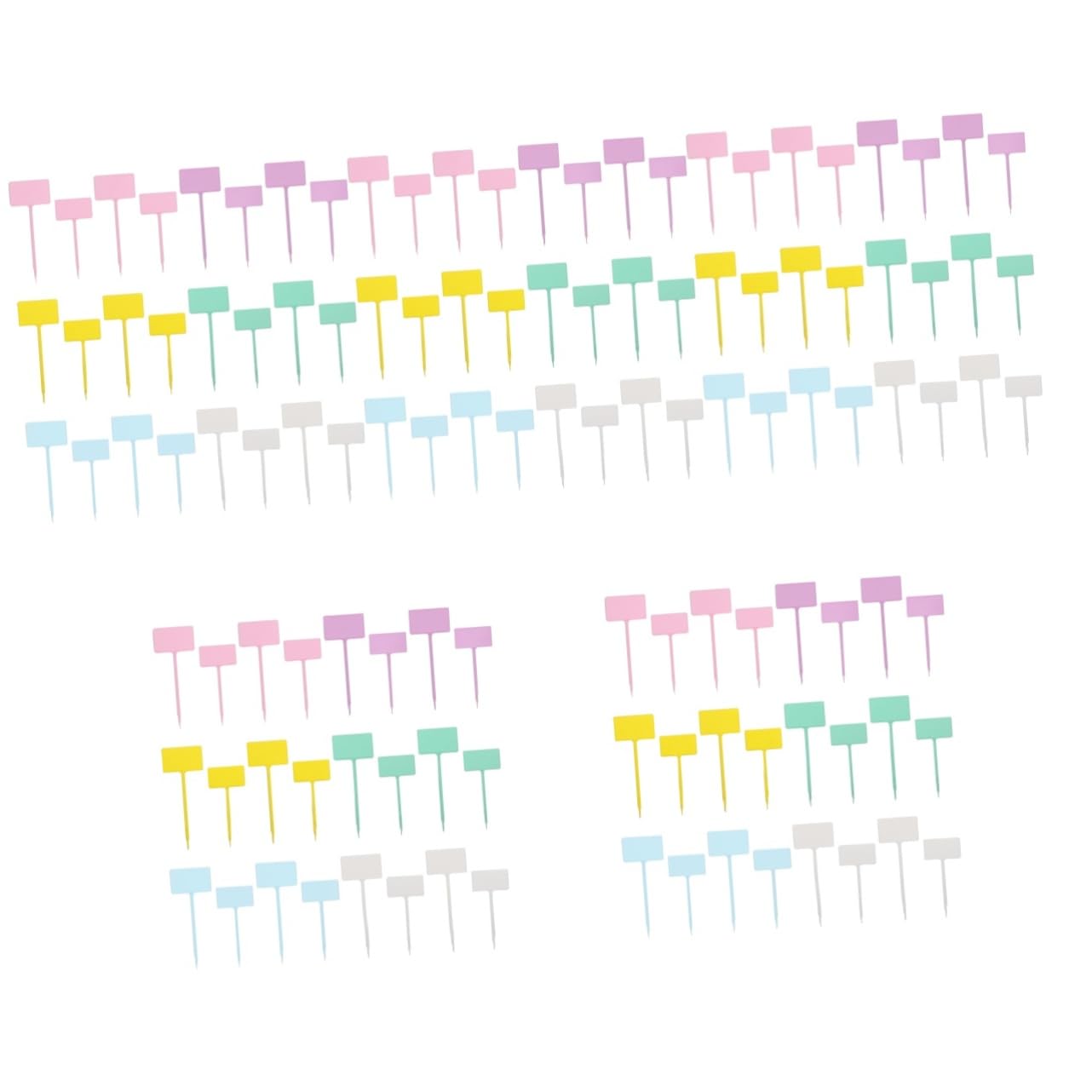 ibasenice 5 Ensembles Étiquettes De Jardin Plastique Pour Plantes Lot De Marqueurs Carrés Insérés Étiquettes Pour Couleurs Mélangées Pour Identifier Plantes Intérieur Extérieur Pièces * 5