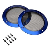 爆光ブルーネオンLED　 4インチ スピーカー　カバー　スポーク メッキグリル 爆光ブルーネオンLED 4インチ スピーカー カバー スポーク メッキ