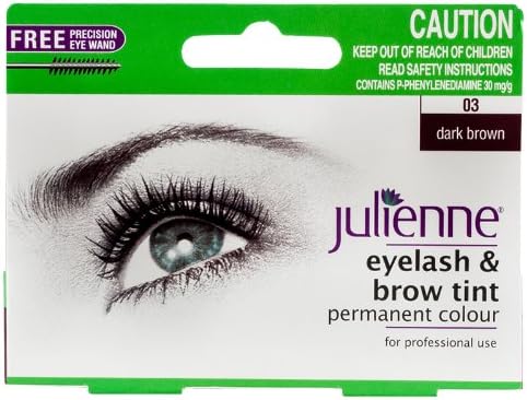 Julienne Eyelash and Eyebrow Permanent Blue Black 02 Colour Tint 15ml
